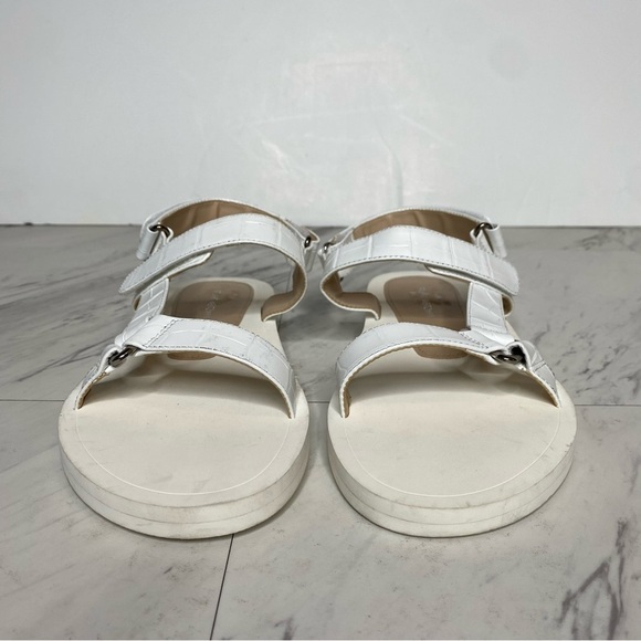 Stuart Weitzman Vail White Crocodile Sport Sandal 7B - Picture 2 of 13